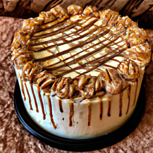 Experience the heavenly touch of My Heavenly Recipes' Turtle Caramel Cake.